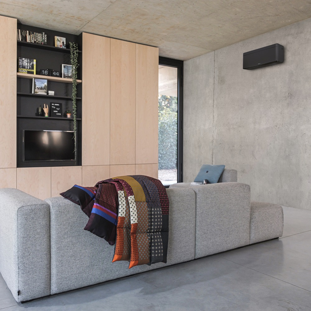 Unité intérieur Stylish noir, pompe à chaleur air-air ou climatisation